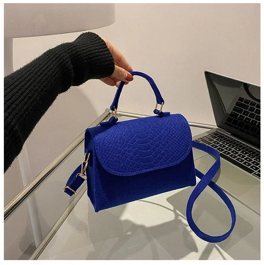 Felt Crossbody Bag - Trendy Women’s Underarm Shoulder Purse Lightweight & Stylish Handbag